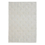 Tapis ivoire à motif de losanges moderne