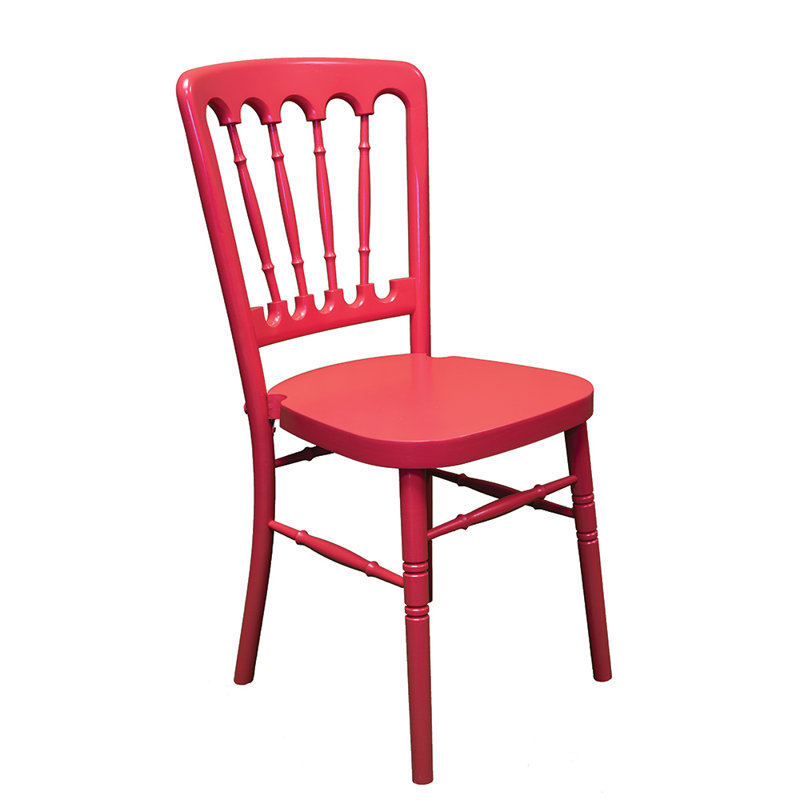 Arroyo 43cm H Solid Wood Slat Back Stacking Side Chair, Red
