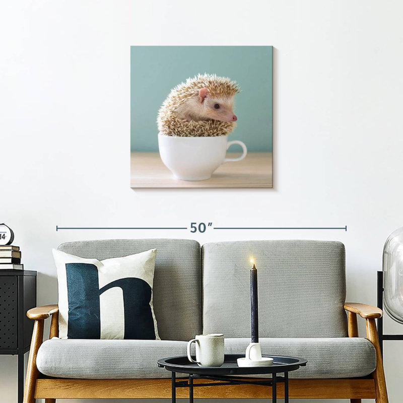 Crowle Hedgehog dans une tasse de thé, H 24 po x l 24 po