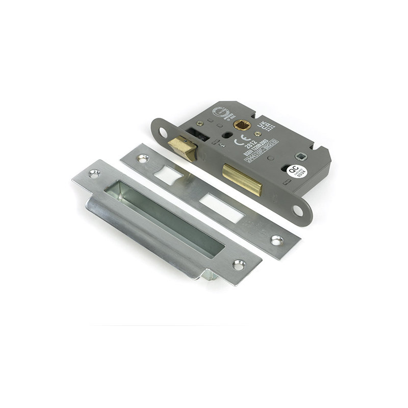 Heavy Duty Bathroom Lock, Satin Chrome
