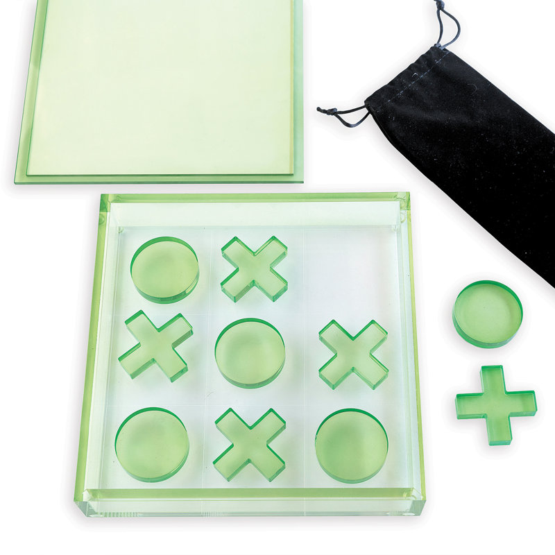2 Player Acrylic Tic Tac Toe, Green