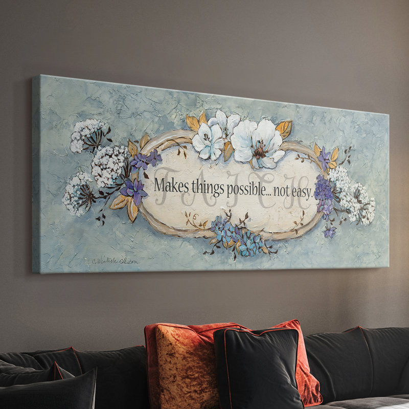 Faith - Toile tendue avec châssis - Prêt à accrocher, H 20 po x l 50 po