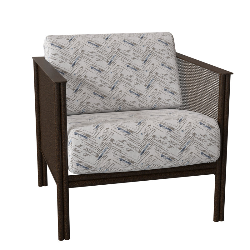 Jax Outdoor Lounge Chair, Chestnut Brown, Hedge Flannel Sunbrella® Flannel