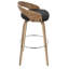 Tabourets de bar et de comptoir à hauteur fixe Laurenzio avec pieds en bois courbé et repose-pieds rond (ensemble de 2)-192711001-183592478-183592476