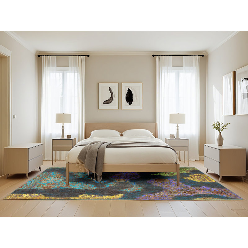 Tapis abstrait moderne 1284, Rectangle de 5 pi x 8 pi