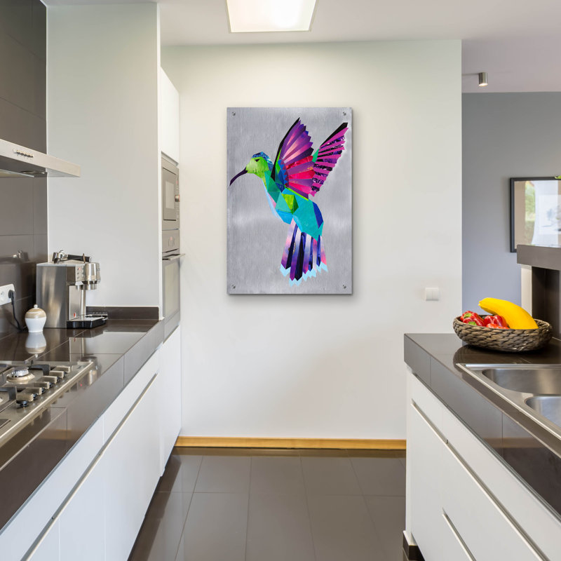 Epic Art «Hummingbird» par Artpoptart, verre acrylique «Hummingbird» par Artpoptart, H 36 po x l 24 po x P 0,2 po