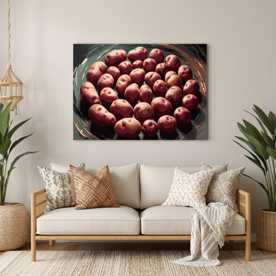 Vegetables Potato Red Red Metal Wall Art