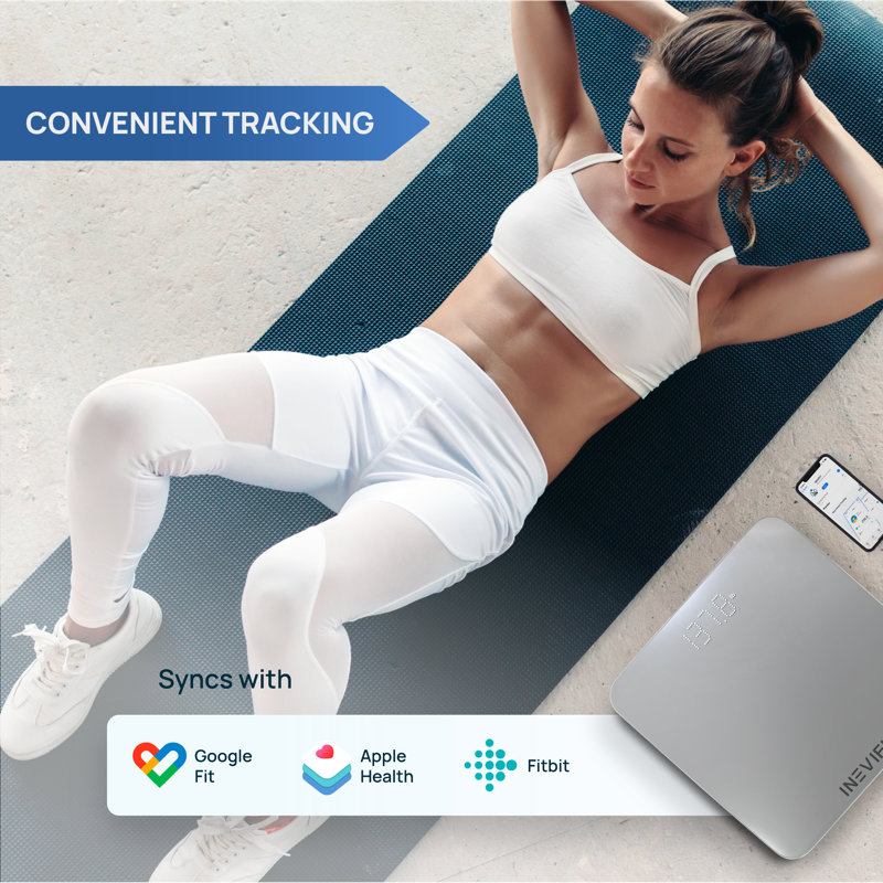 INEVIFIT Smart Digital Bathroom Scale, Silver