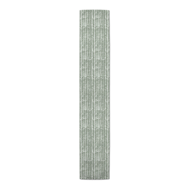 Chemin de table rectangulaire en polyester Cenya, 90 po x 16 po, Vert