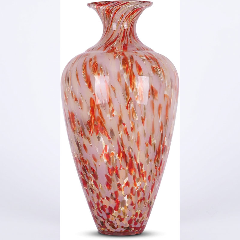 Vase de plancher en verre, Rouge