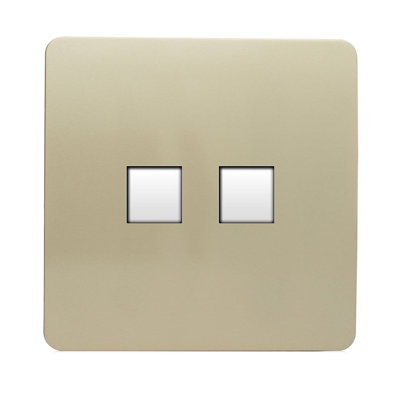 Trendi Switch 2 Gang Cat 3 Telephone Socket