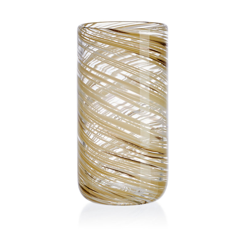 Color Swirl 18 oz. Highball Glasses, Clear/Yellow