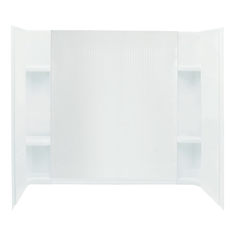 60" W x 74.25" H Frameless Rectangle Sliding Tub & Shower Kit with Towel Bar and Base Included, Silver