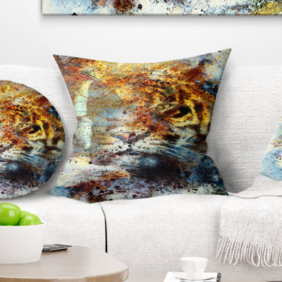 Portrait de tigre doux - coussin imprimé animal