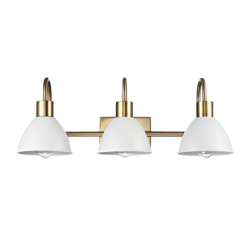 Éclairage pour meuble-lavabo à 3 lumières à intensité variable Sangeta, Blanc