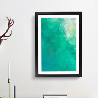 Green Ocean in Abstract - Picture Frame Graphic Art Print