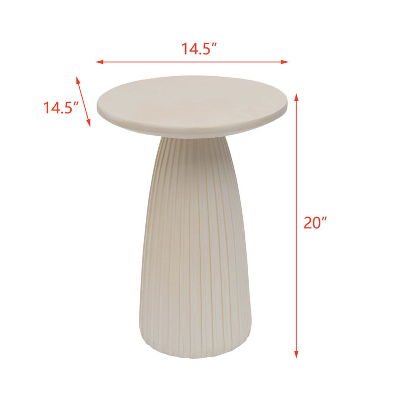 Table d'appoint Lincoln, Blanc