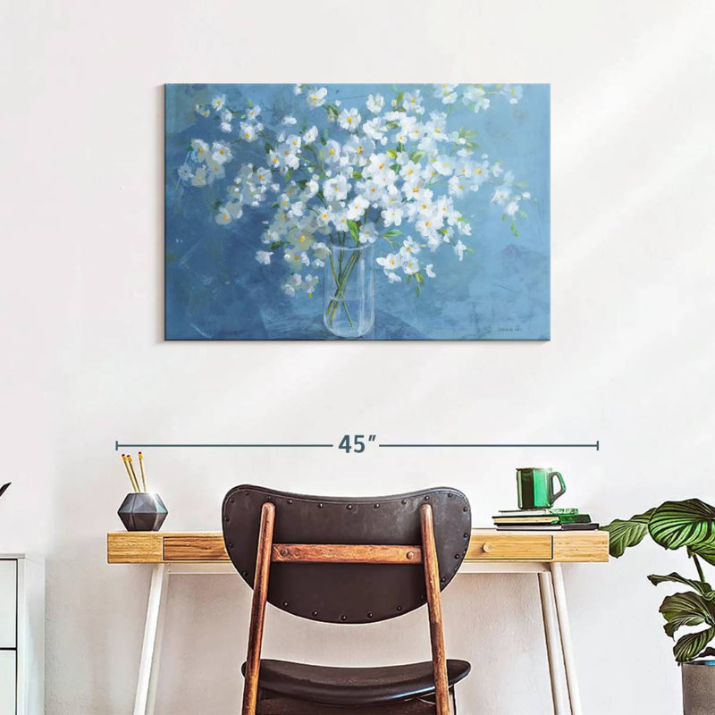 Bouquet blanc frais Harnek, H 24 po x l 36 po