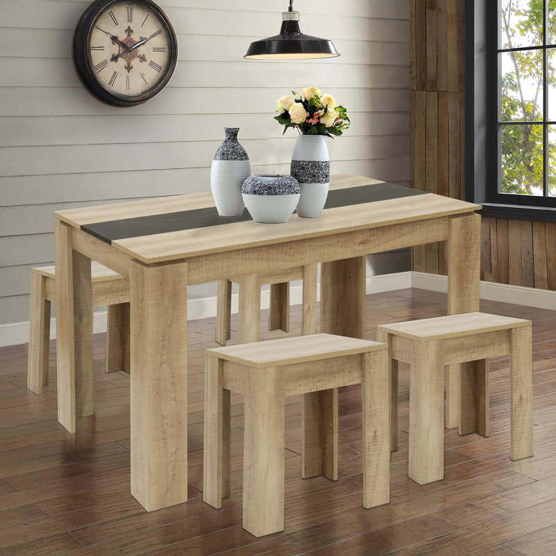 Nishaaj 4 - Person Dining Set, 75cm H x 70cm W x 110cm L