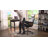 Modern PU Leather Home Office Chair with Wheels & Adjustable Height, Black-1799433129
