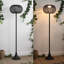 Lampe sur pied à DEL à énergie solaire pour l'intérieur et l'extérieur à DEL 58 po Jaemin-115951205