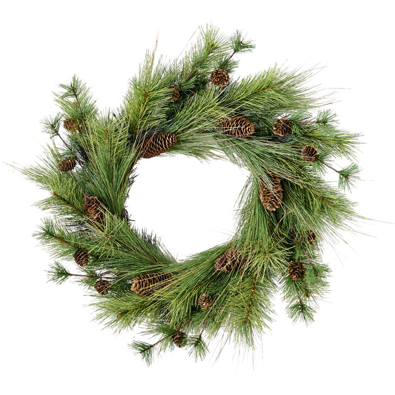 Sapin de Noël artificiel 24 po avec petite couronne conique 24 po
