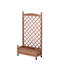 Lit de jardin surélevé avec treillis - paquet de 2 - jardinière en bois pour l'extérieur et support pour plante 30 couches