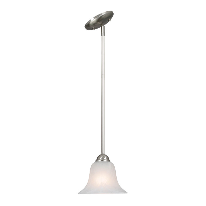 Luminaire suspendu en forme de cloche à 1 lumière Slatestone, Étain
