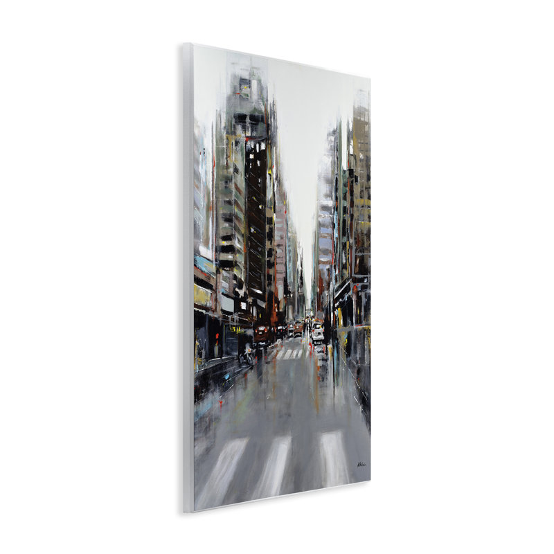 Plaque murale La Ville Cityscape, design par Aziz Kadmiri, H 15 po x l 10 po