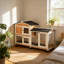 Cage pour animaux, clapier mobile en bois-123829757