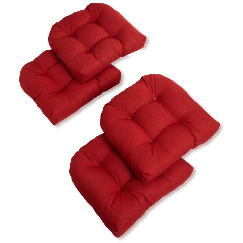 Outdoor 5'' Seat Cushion, Papprika, 4
