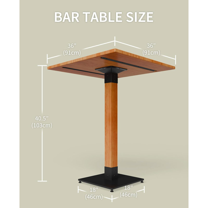 91cm L Square Breakroom Table