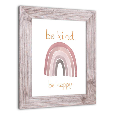 «Be Kind Happy», art encadré