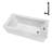 Streamline 60 in. x 30 in. Acrylic Right-Hand Drain Alcove Bathtub in Glossy White With External Drain-101699053