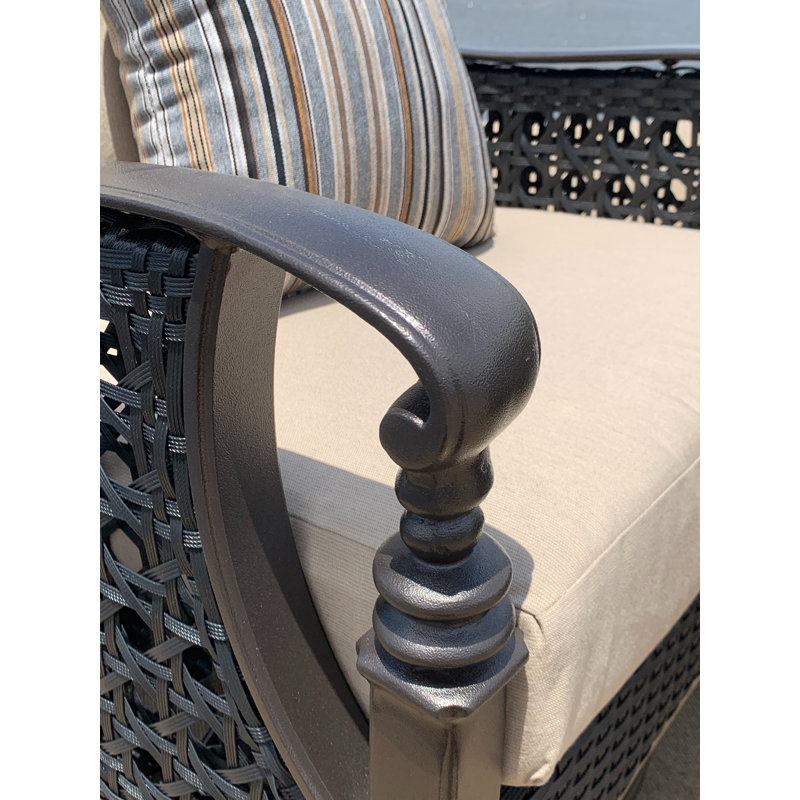 Monterey Swivel Rocking Outdoor Club Chair with Plush Cushions