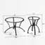 Table basse 3 pièces ronde en verre trempé et fonctionnelle pour espace de vie principal de style rétro