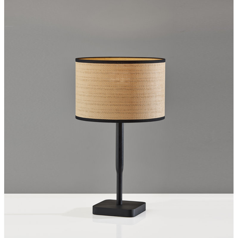 Lampe de table Phipps, Naturel / noir, Noir