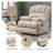 23" Oversized Power Lift Recliner Chair with 8-Point Vibration Massage and Lumbar Heating, Beige Chenille Upholstered Heavy Duty Reclining Chair for Elderly