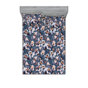Bleu ardoise, orange, rose / floral
