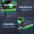 Soontrans Gaming Chair with Footrest High Back Ergonomic Computer Gamer Chair with Massage and Headrest Lumbar Support Swivel Office Game Chair for Adults, Green-602580930