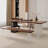 Tan+Black+Clear Rectangular Solid Wood+Iron+Acrylic desk-109793354