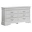 Commode verticale à 6 tiroirs avec façade texturée et poignées décoratives