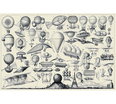 Flying Machine Designs - impression d'art graphique