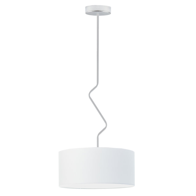 Candless 1 - Light Drum Pendant, White, Chrome