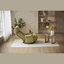  Fauteuil inclinable et pivotant réglable, réglable en 5 positions, revêtement en tissu vert doux avec structure en métal