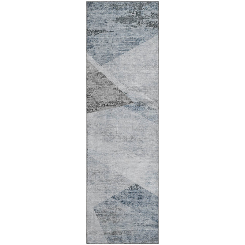 Premium Machine Washable Prisco Sky Rug, Runner 2'3" x 7'6"
