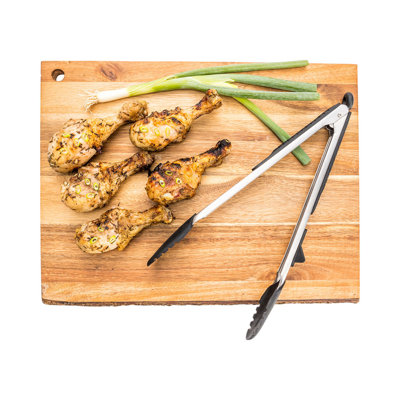 Restaurantware-13.5 x 6 Inch Professional Chef Tong, 1 Non-Slip Utility Tong - Scalloped Edges, Silicone Tips, Stainless Steel Heavy-Duty Tong, Thumb Rests, For Cooking, Serving, Frying, And Grilling
