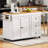 74.8" Kitchen Island With Extendable Dining Table, Kitchen Storage Cart With 3 Drawers, Power Outlet, Rolling Kitchen Island On Wheels With Spice Rack And 2 Door Cabinet, For Kitchen-1932502901