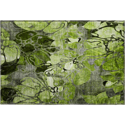 Premium Machine Washable Cerrito AMF558 Fern Rug