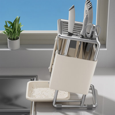 Rack Stainless Steel Kitchen Knife Hold Countertop Storage Rack Multifunctional Knife And Chopstick Organizer Kitchen Knife Hold